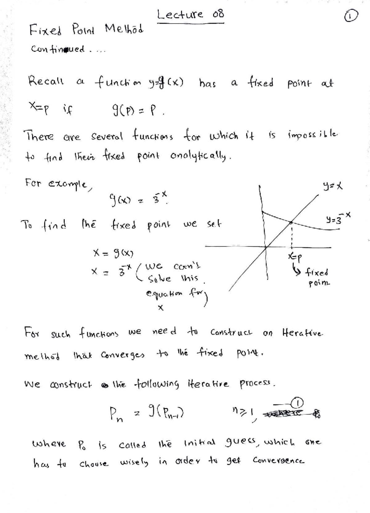 NA 2025 Lecture 08 - Fixed Point Method and Convergence Analysis - Studocu