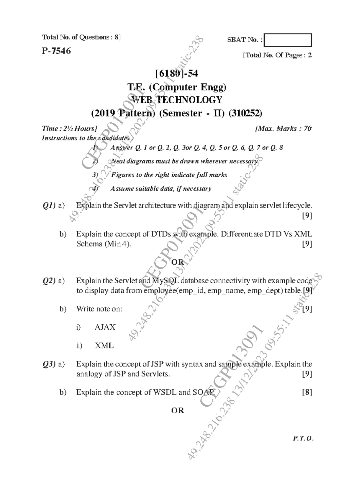 B.E. (Computer Engineering) - Design & Analysis of Algorithms (410241 ...