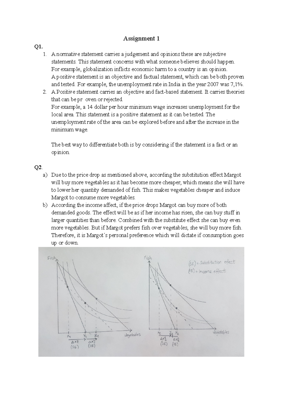 Assignment 1 - Intermediate Microeconomics Analysis & Solutions - Studocu