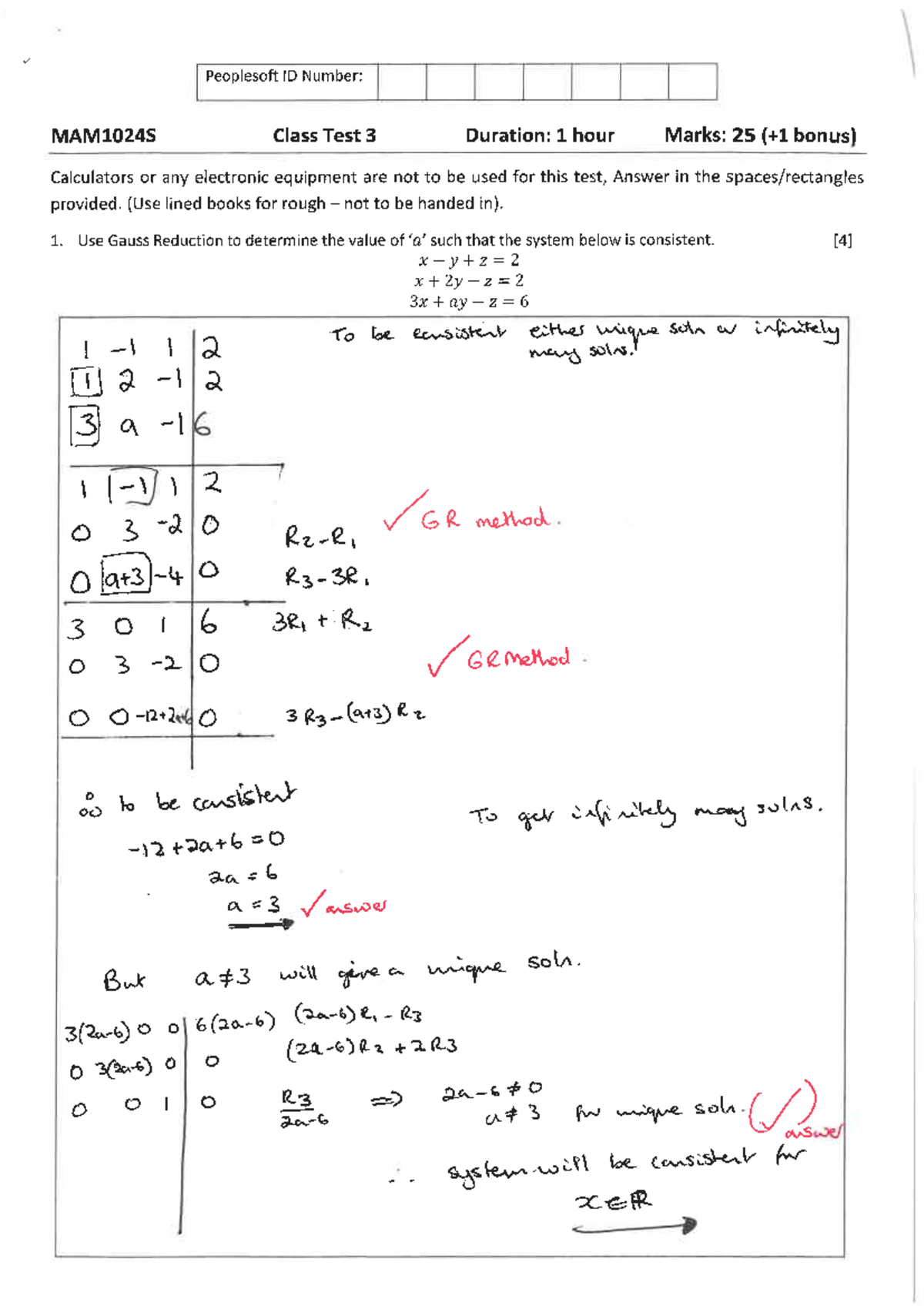 MAM1024S 2024 Class Test 3 Solutions and Explanations - Studocu