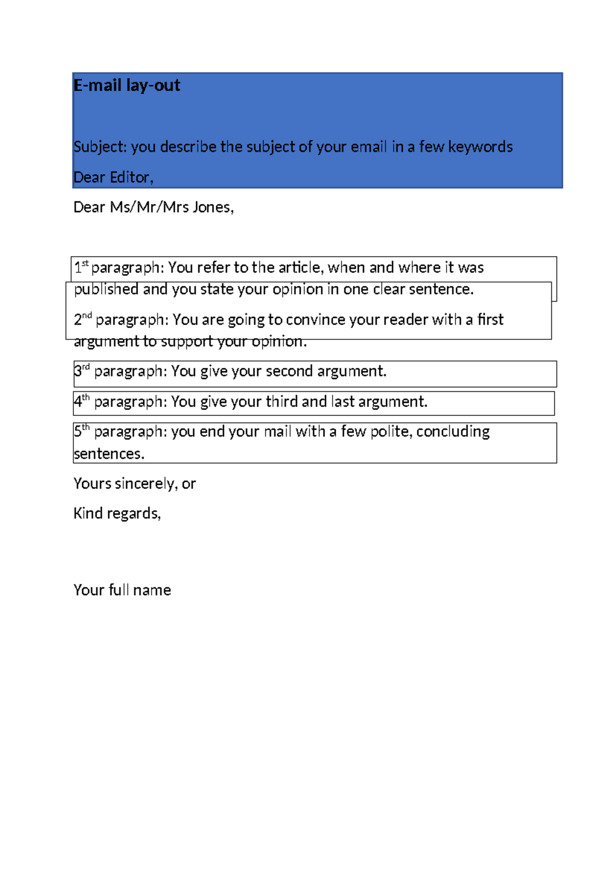 Lay%20out%20email - Goede oefening - E-mail lay-out Subject: you ...