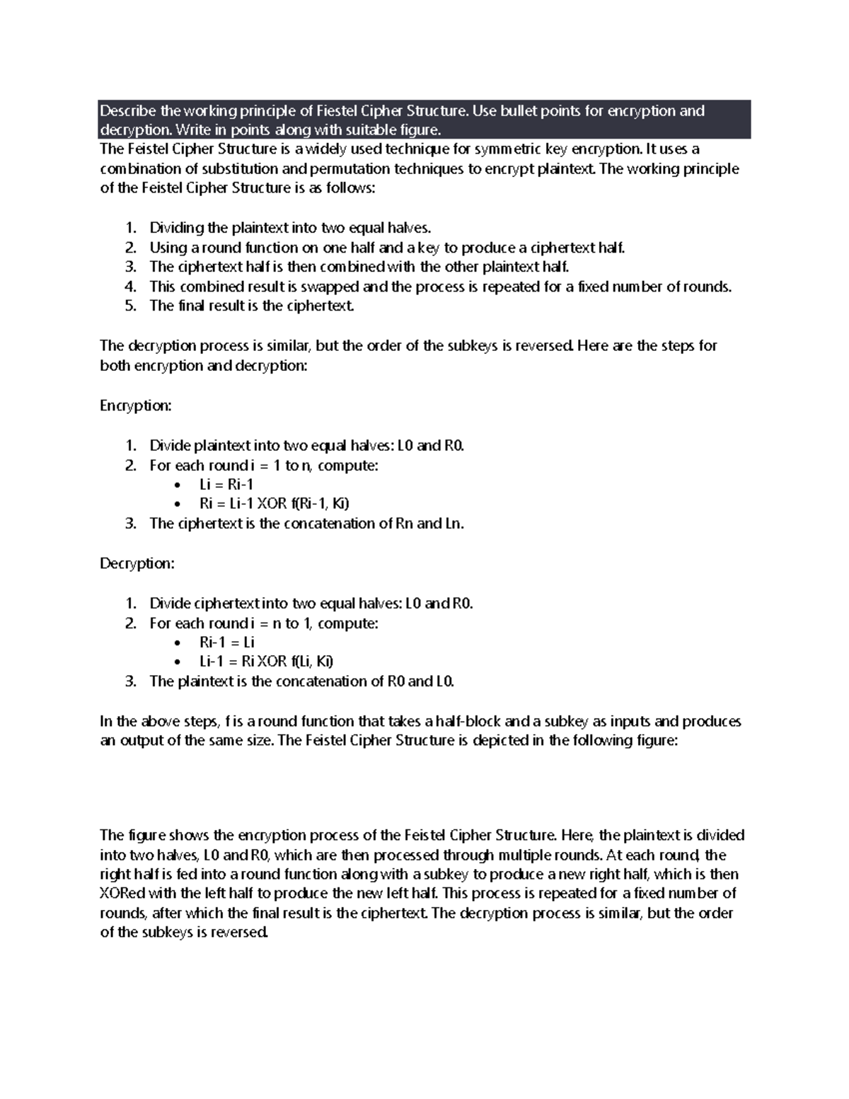 Feistel Cipher & AES Mechanisms: Detailed Study Guide (IS 101) - Studocu