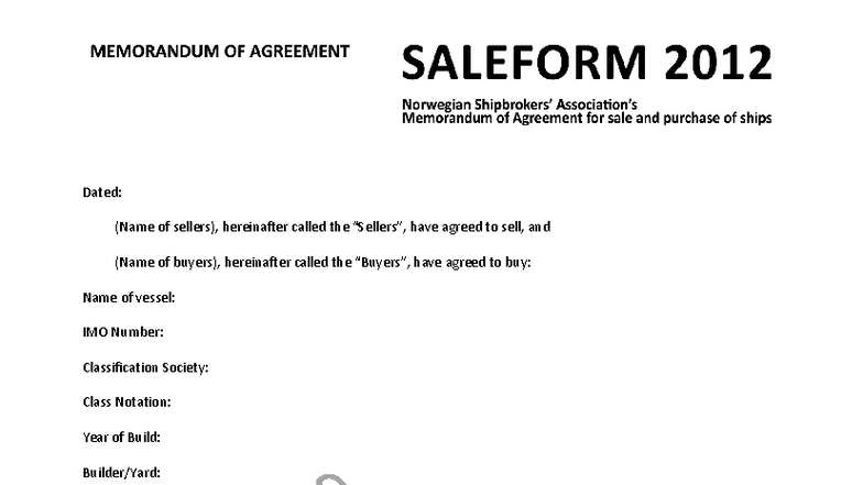 Lecture 11: Sample Copy of Saleform 2012 - Studocu