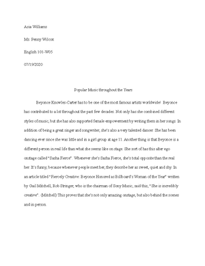 Role Play 1 - Example on How to Write a Role Play Essay - Asia Williams ...