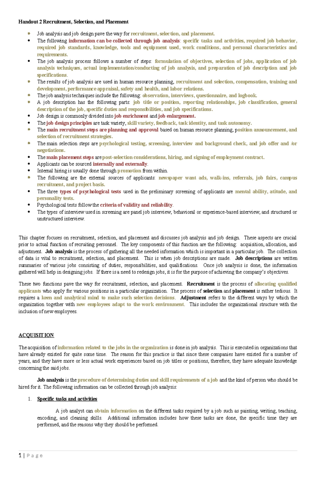 Handout 3: Training and Development Strategies for Modern Organizations ...