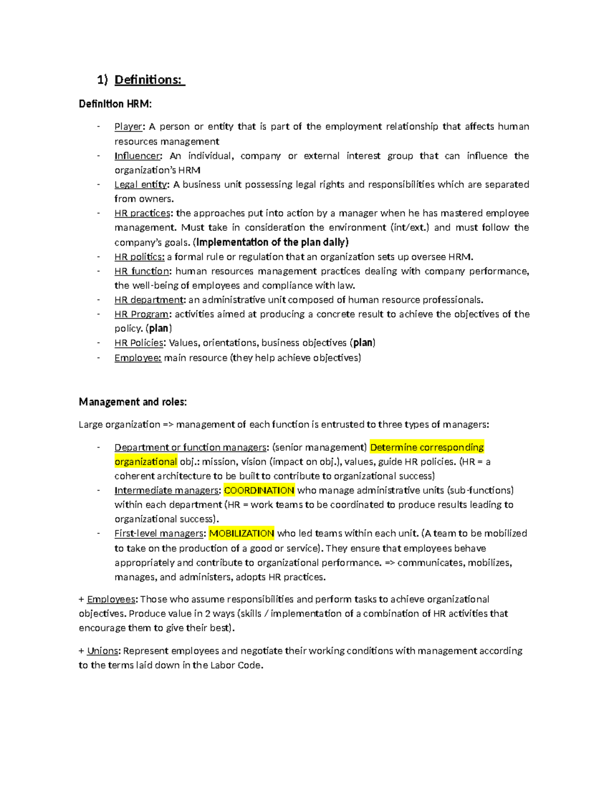 HRM-S1: Key Concepts and Models in Human Resource Management - Studocu