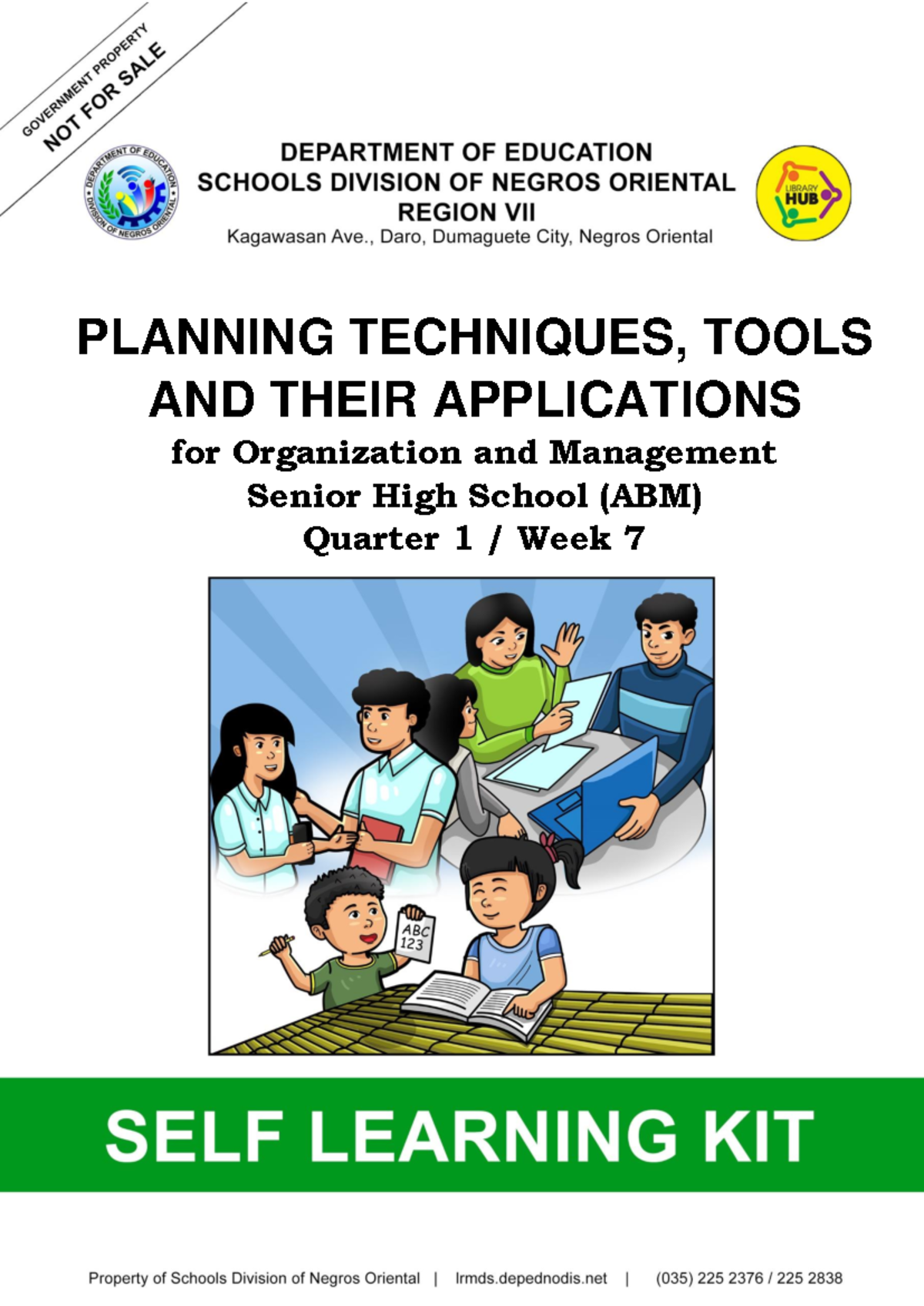 Math 12-ABM Org Mgt Q1 W7: Planning Techniques & Tools Overview - Document Preview