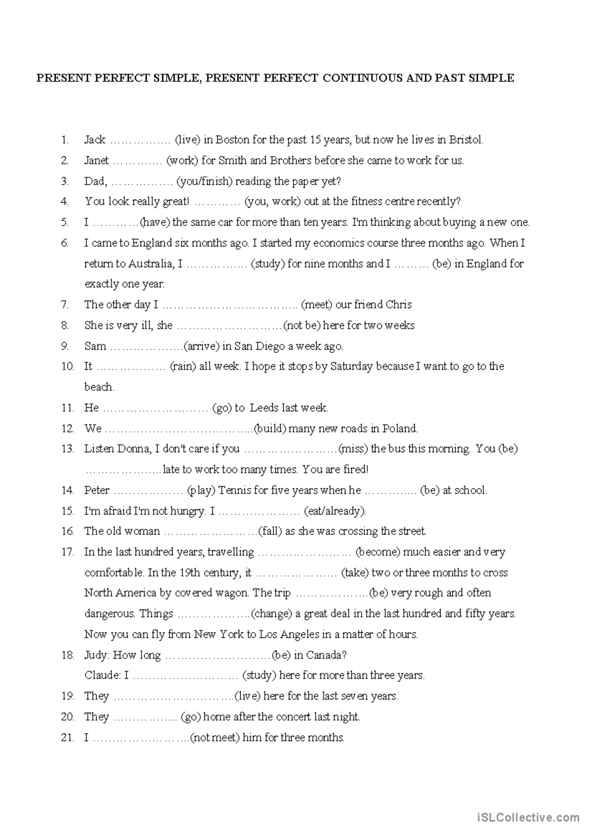 PRESENT PERFECT SIMPLE & CONTINUOUS: GRAMMAR NOTES - Studocu