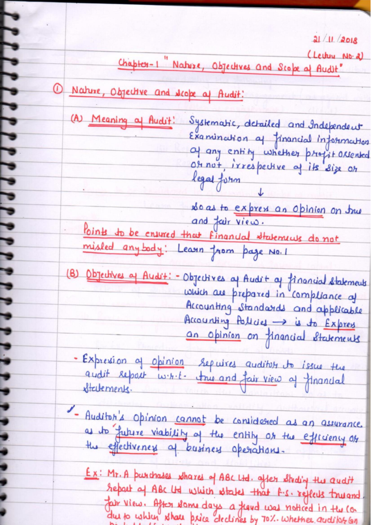 Audit Handwritten Notes for Final Exam Preparation - Studocu