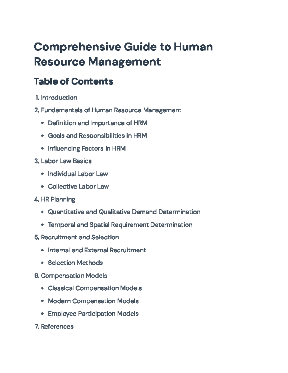 Comprehensive Guide to HRM (Course Code: HRM 101) - Comprehensive Guide ...