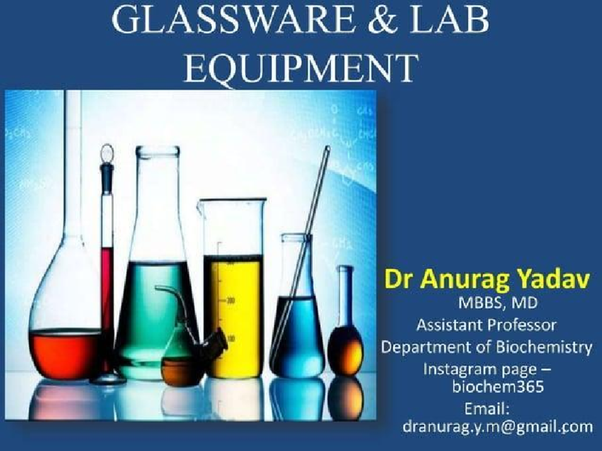 GLASSWARE LAB EQUIPMENT: Essential Tools for Biochemistry (MBBS, MD ...