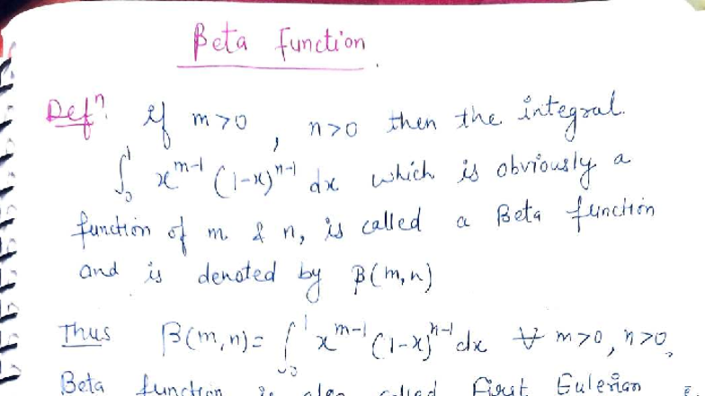 Unit 3: Beta and Gamma Function Overview and Convergence Analysis - Studocu