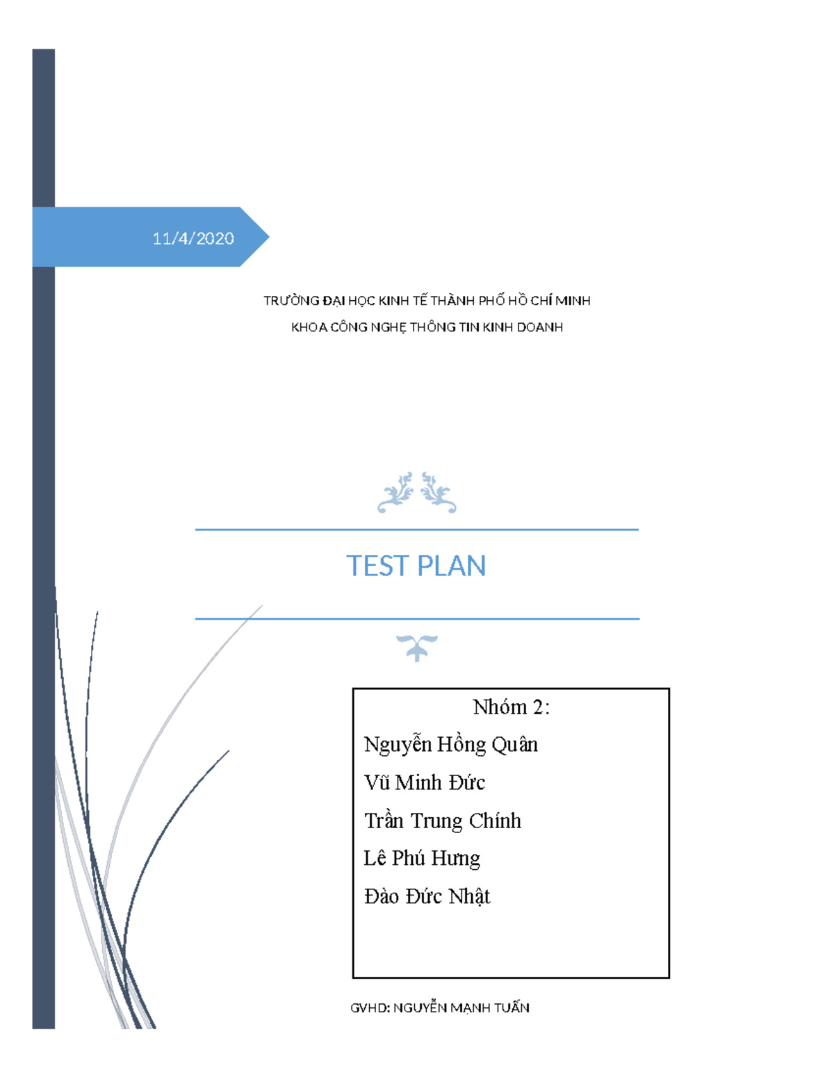 Nhóm 2 - Test Plan cho Dự án Kiểm Thử Website - Đại Học UEH - Studocu