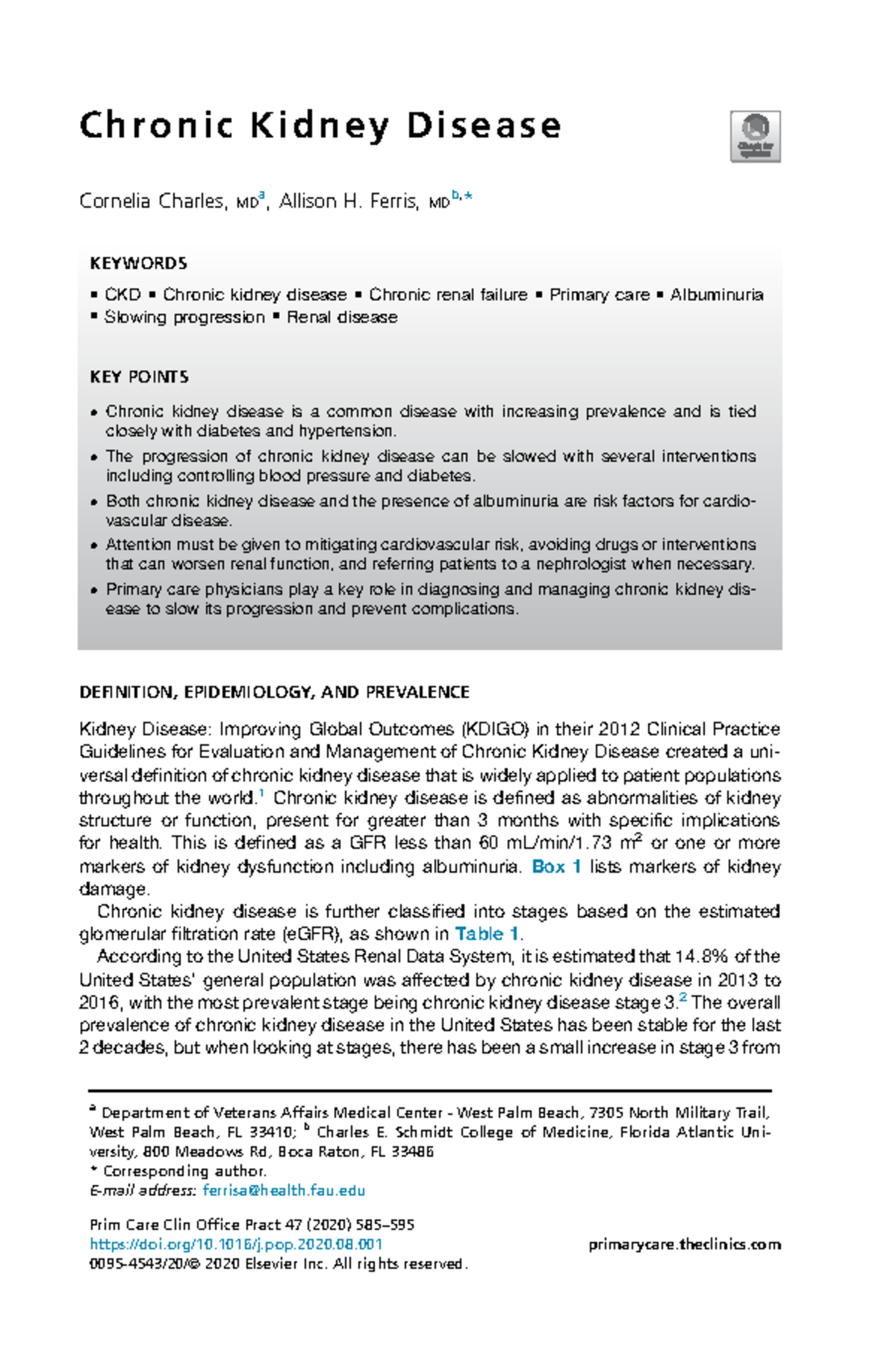 Chronic Kidney Disease Management: Insights for Primary Care (CKD 2020 ...
