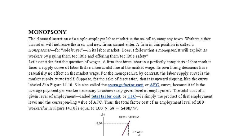 Monopsony in Labor Markets: Analyzing Wage Dynamics and Employment ...