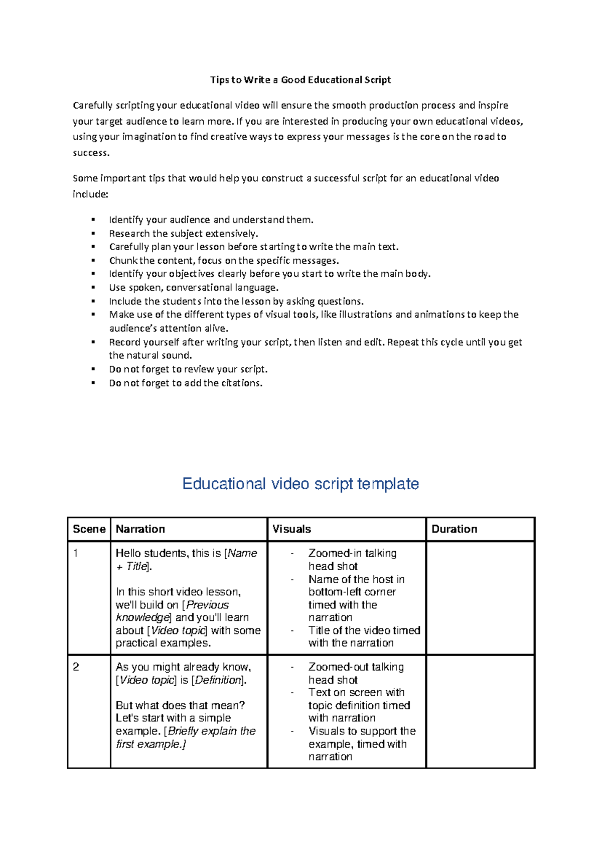How to write the script - To download the content - Tips to Write a ...