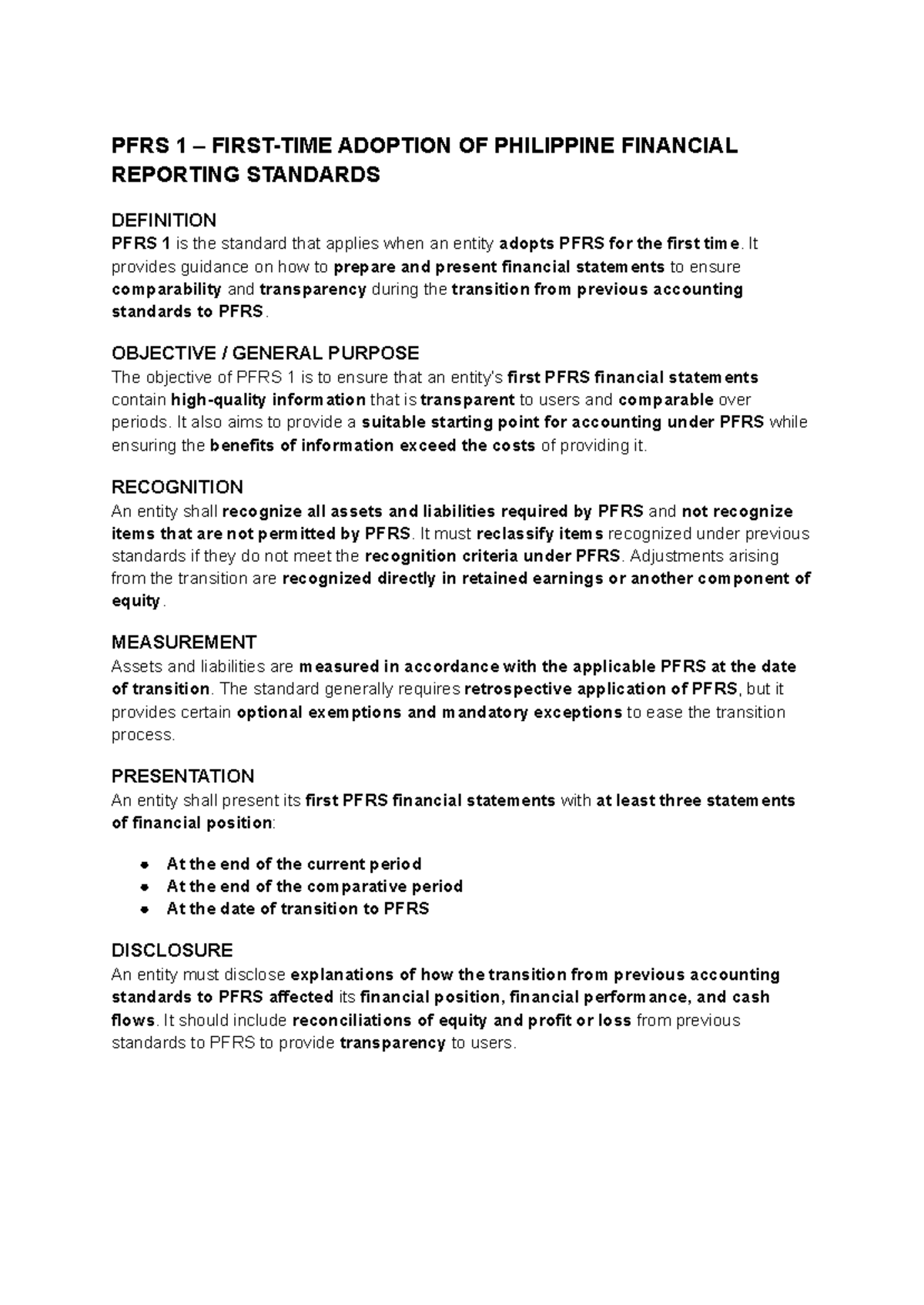 PFRS Reviewer: Key Standards and Guidelines for Financial Reporting ...