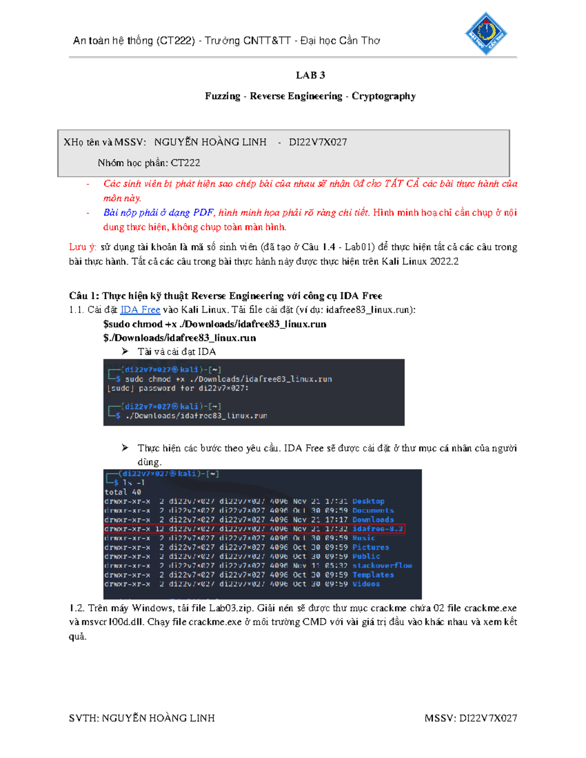 692813561 ATHT Lab 3: Fuzzing & Reverse Engineering Techniques - Studocu