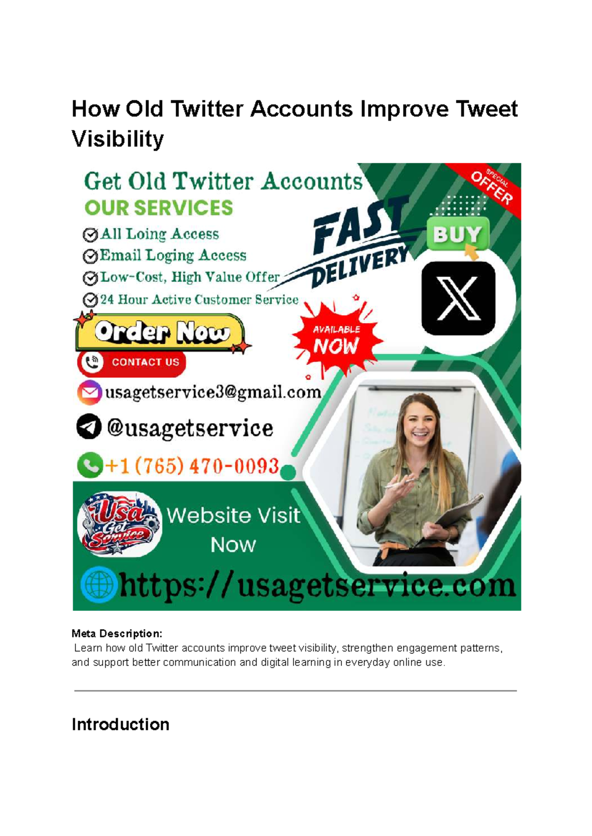 How Old Twitter Accounts Enhance Tweet Visibility and Engagement - Studocu