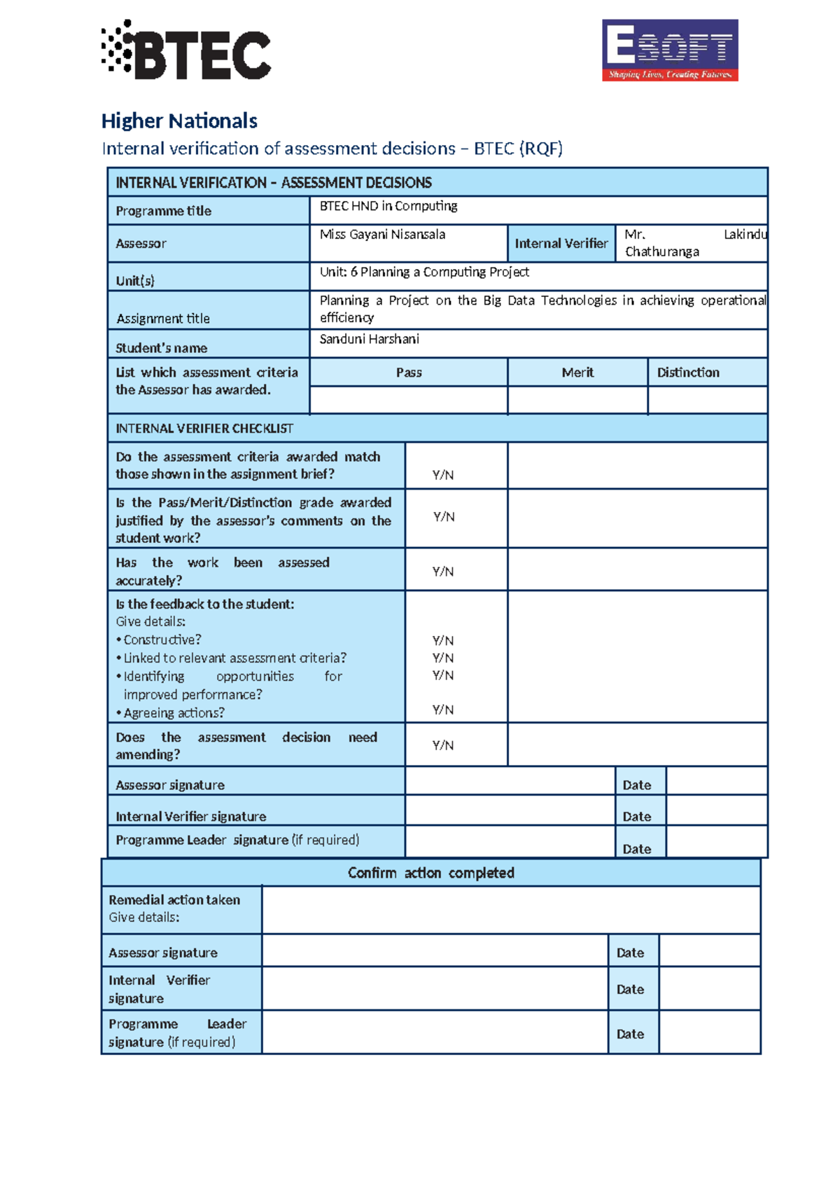 PCP Assignment brief 5214-1693458878915-Unit 6 2023 to 2024 academic ...
