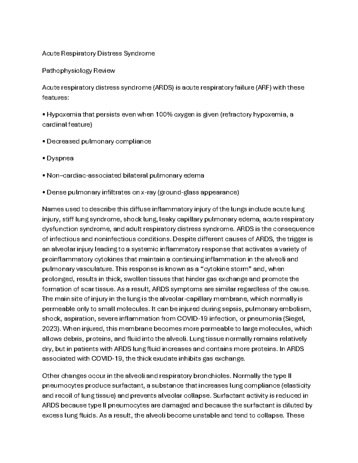 ARDS Pathophysiology Review: Understanding Acute Respiratory Distress ...