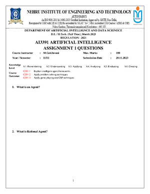 Machine learning syllabus for B.Tech. CSE (AI & ML) - Year I Sem - Studocu
