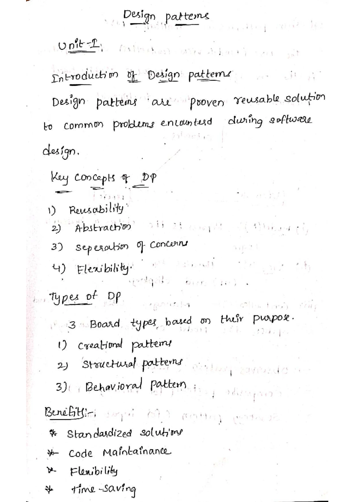 Design Patterns Unit 1: Introduction and Case Study Analysis - Studocu