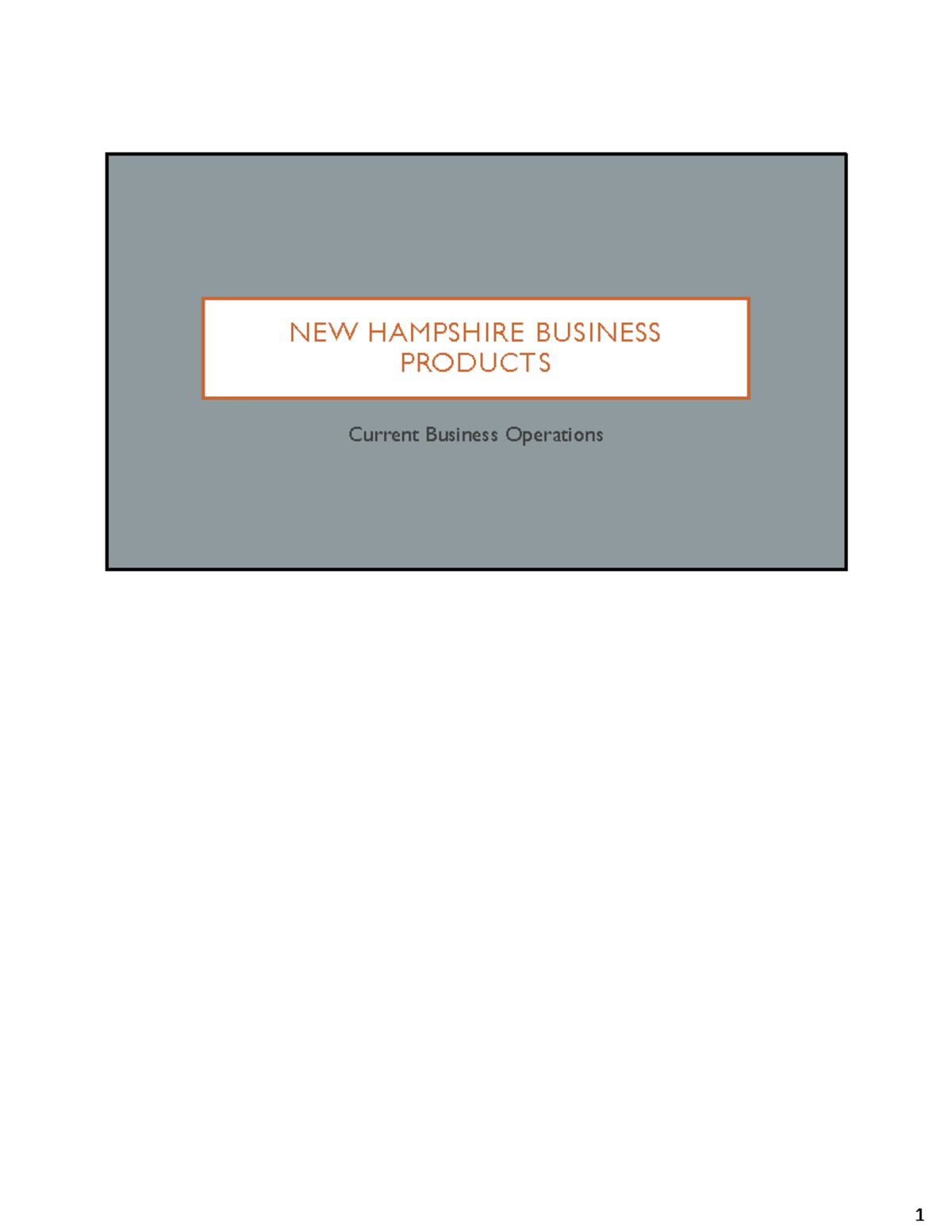 IT-100 Final Project: NH Business Products Analysis & Projections - Studocu