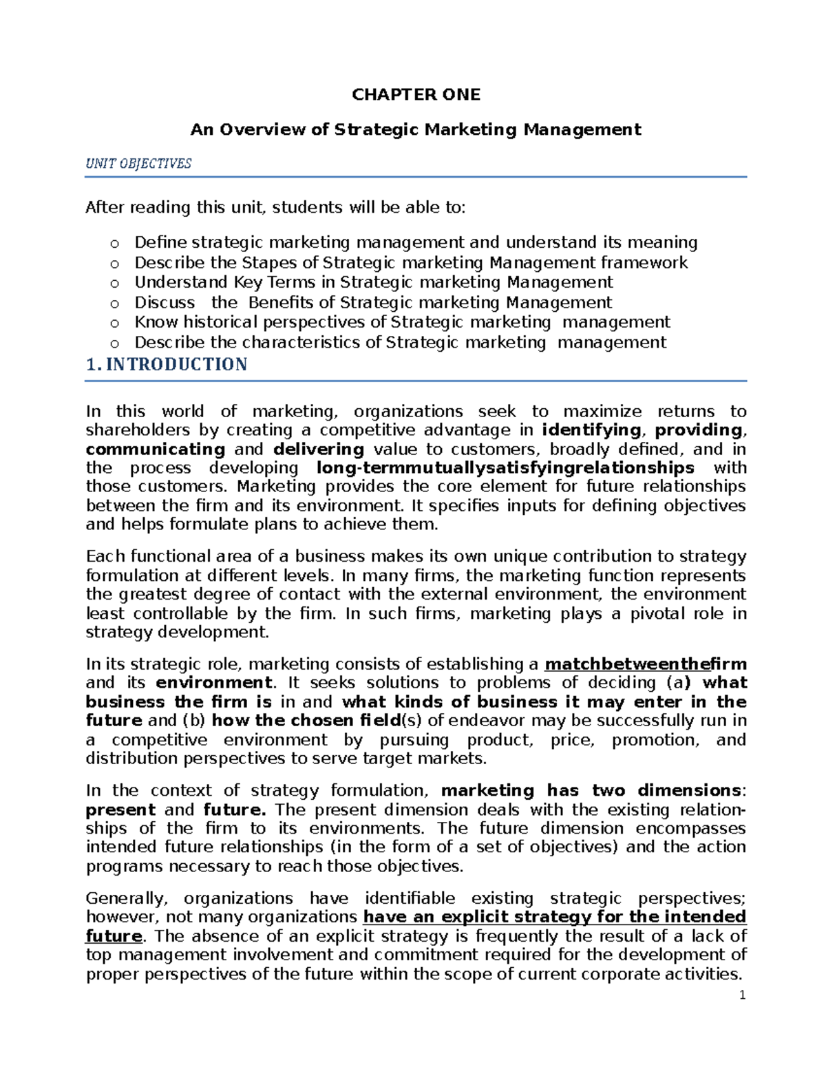 Strategic Marketing Management: Key Concepts and Historical Overview ...