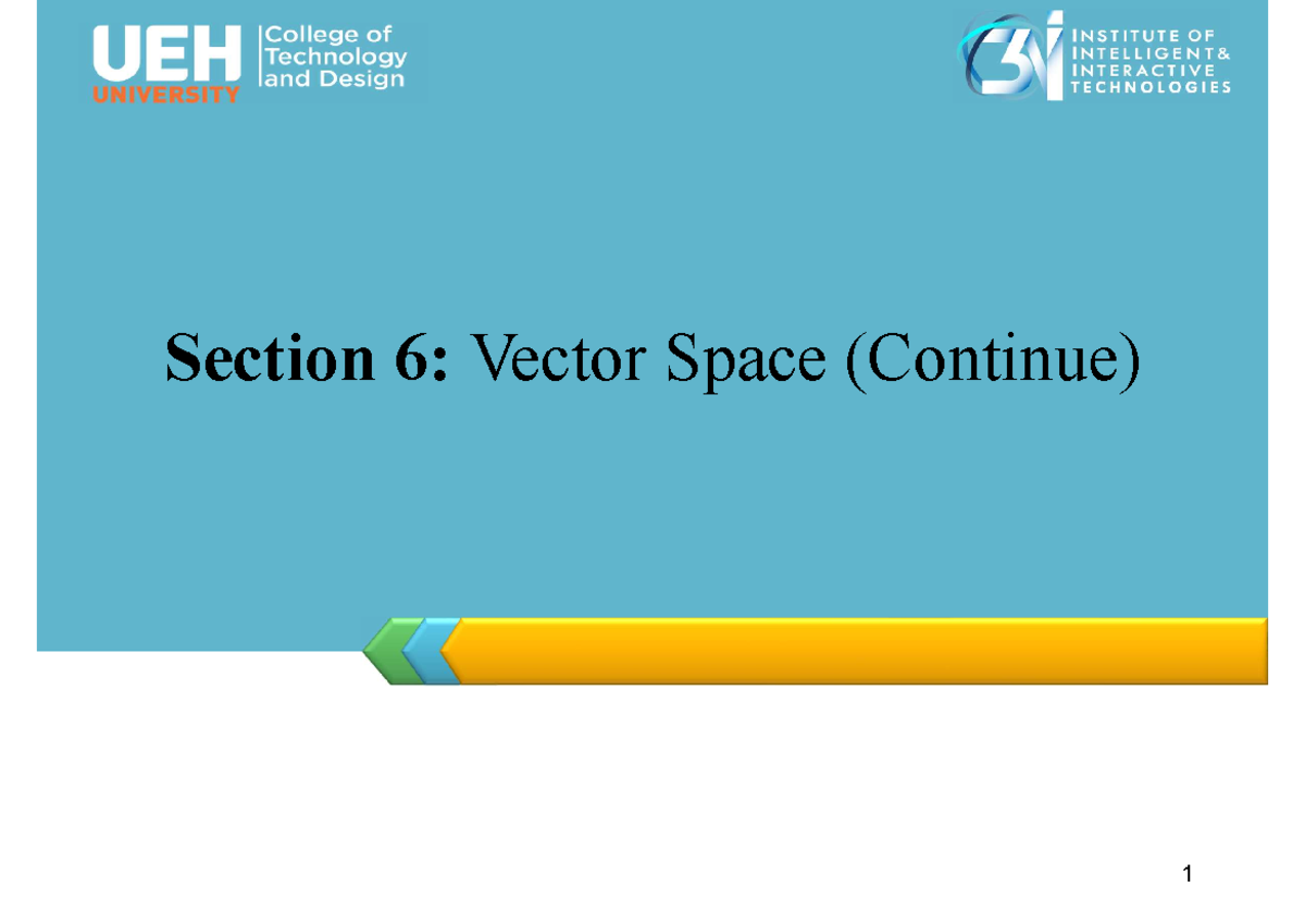 Vector Space VI: Basis and Dimension Concepts - Studocu