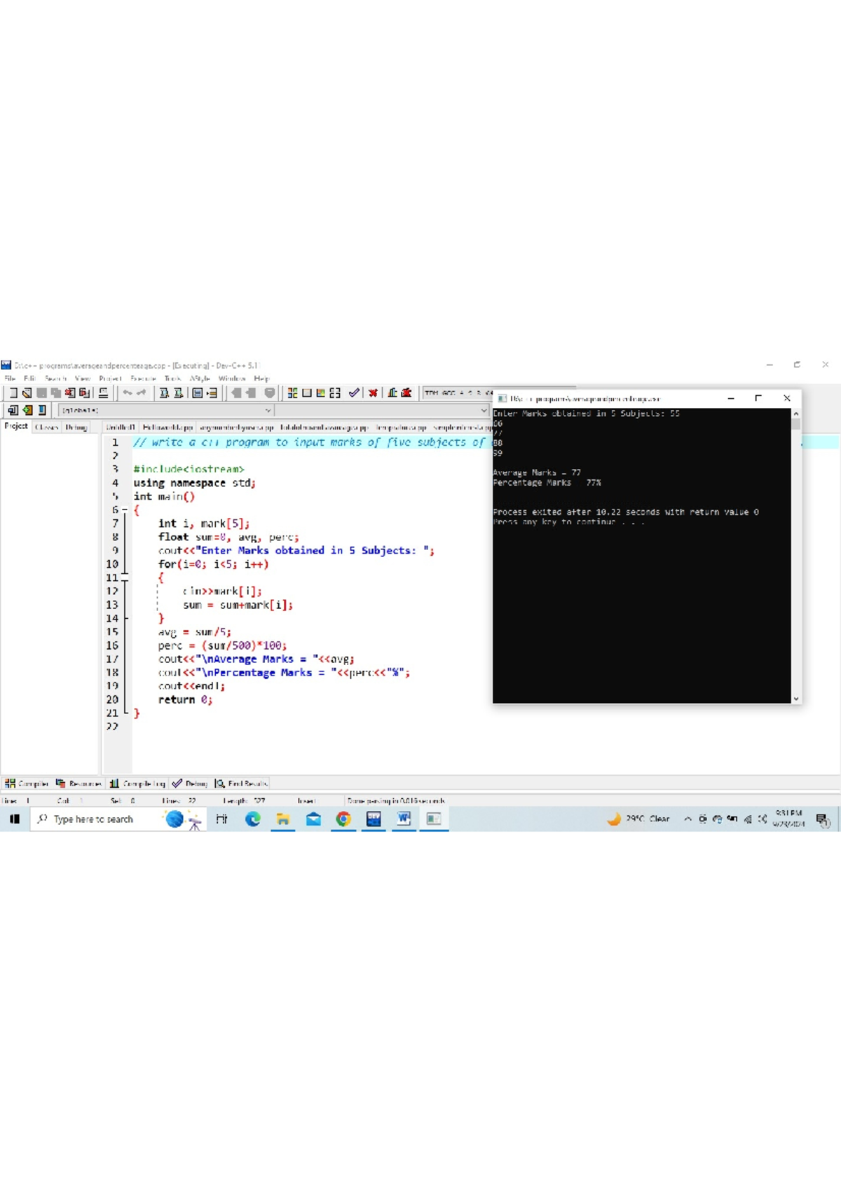 Assignment Ist c++ - Notes are most usable - 5 File Edit Search View ...