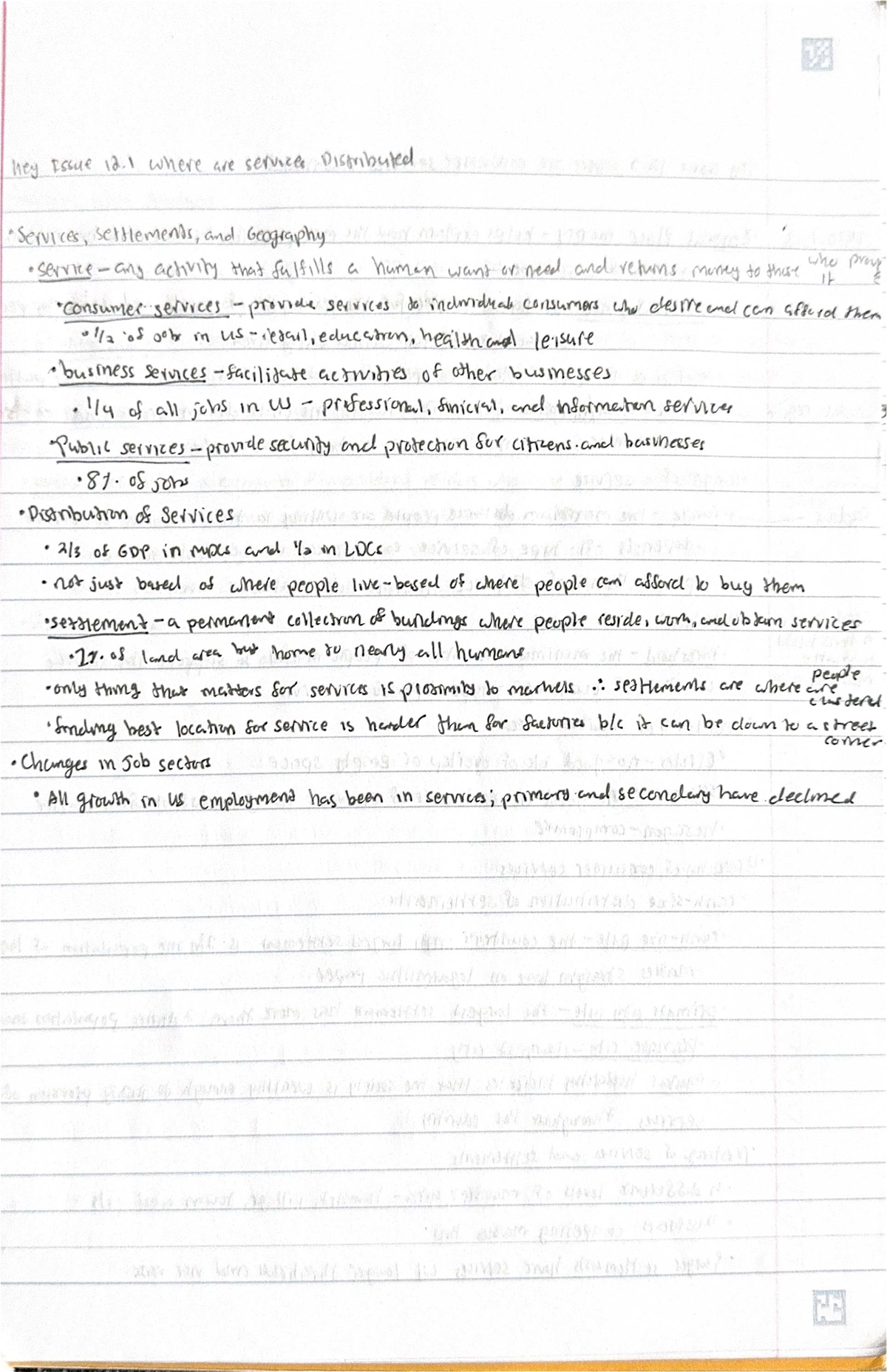 Chapter 12: Distribution of Services and Settlements Analysis (HW ...