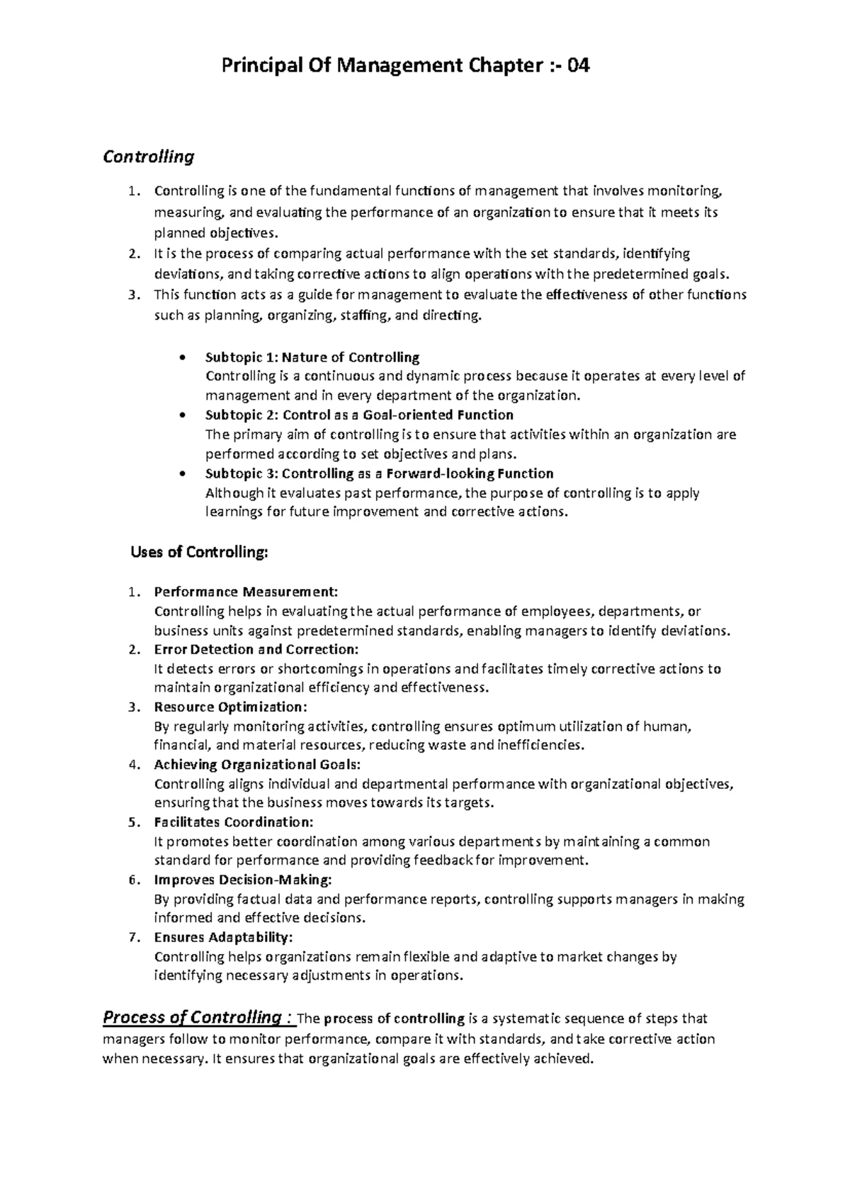 POM CH-03: Organizing Principles and Structures in Management - Studocu