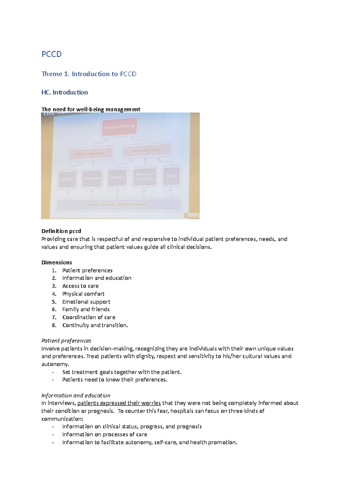 PCCD - Week 1: Introduction to Patient-Centered Care Dimensions ...