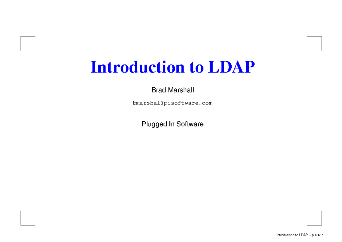 Introduction to LDAP: Overview and Key Concepts - Studocu