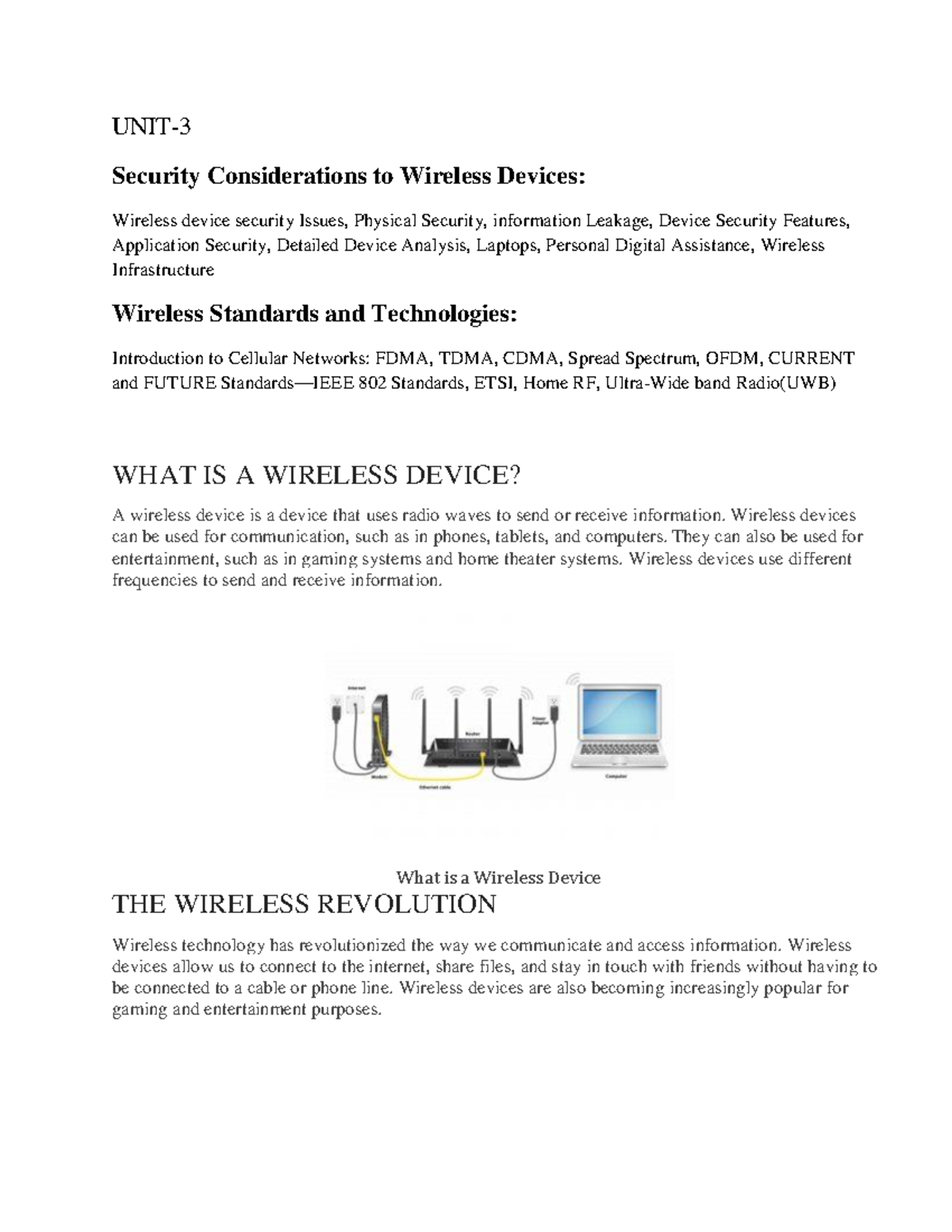 WNS UNIT-3: Security Considerations for Wireless Devices and Networks ...