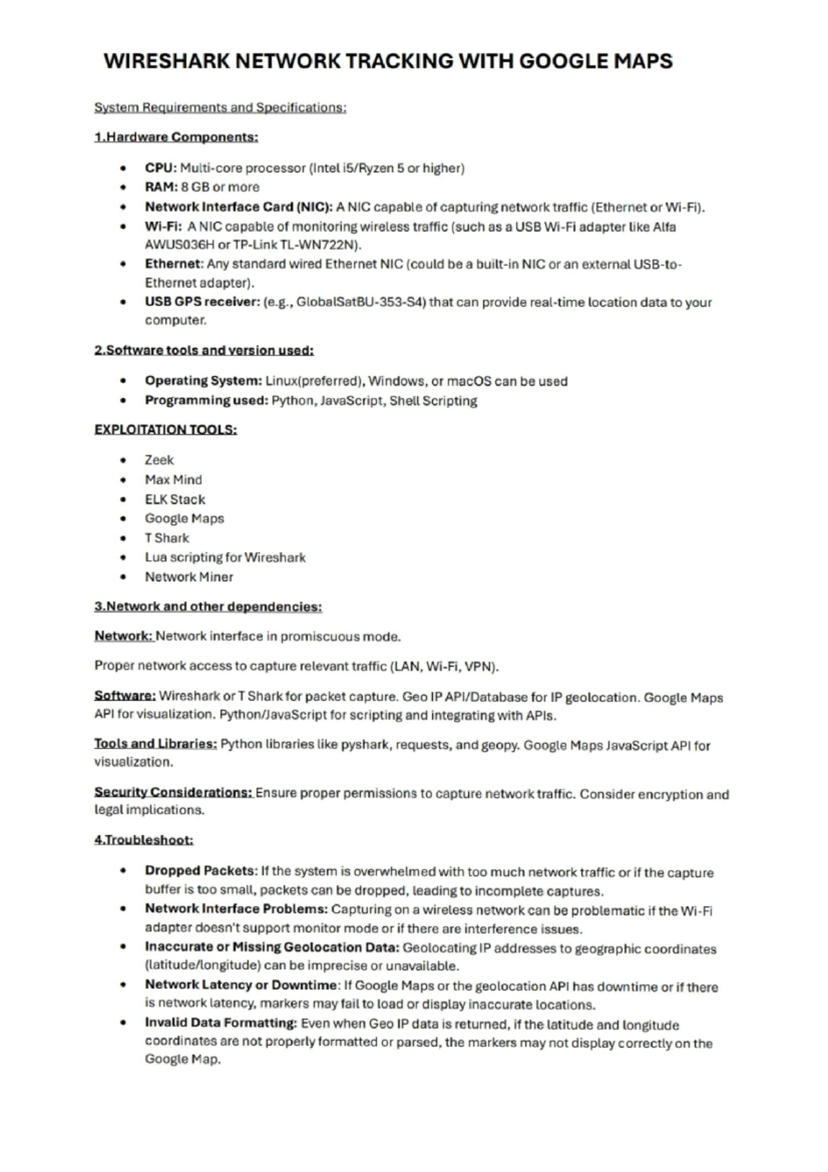 System requirements and specifications-1741762539805 - WIRESHARK ...
