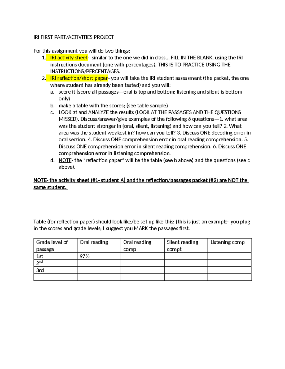 IRI First Project: Activity Sheet & Reflection Paper Guide - Studocu