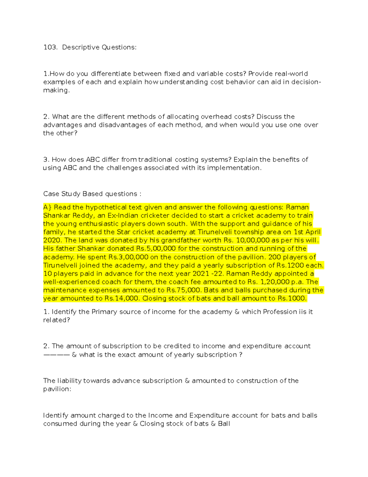ACCT 101: Accounting Fundamentals Case Study and Descriptive Analysis ...