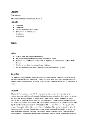 Integrated Science Lab 1: Osmosis Effects on Potato Strips - Studocu