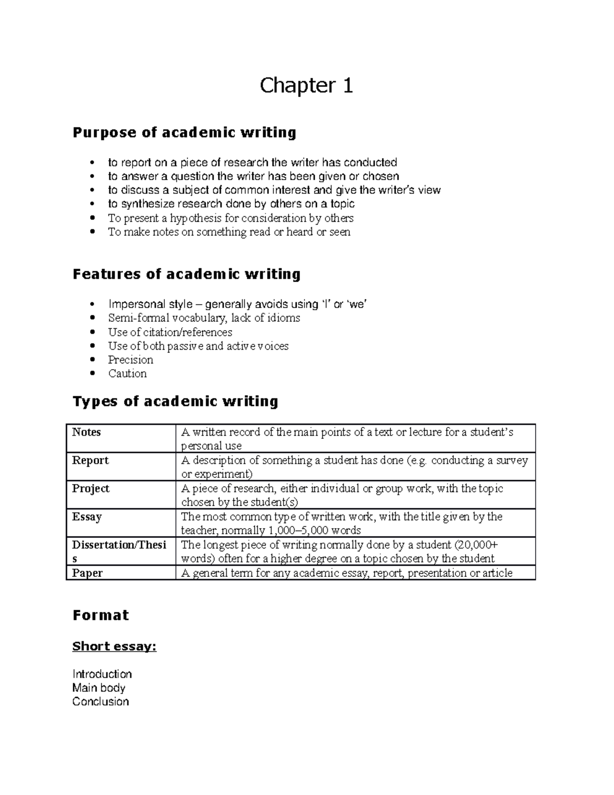 Midterm Study Guide: Academic Writing Techniques and Features - Studocu