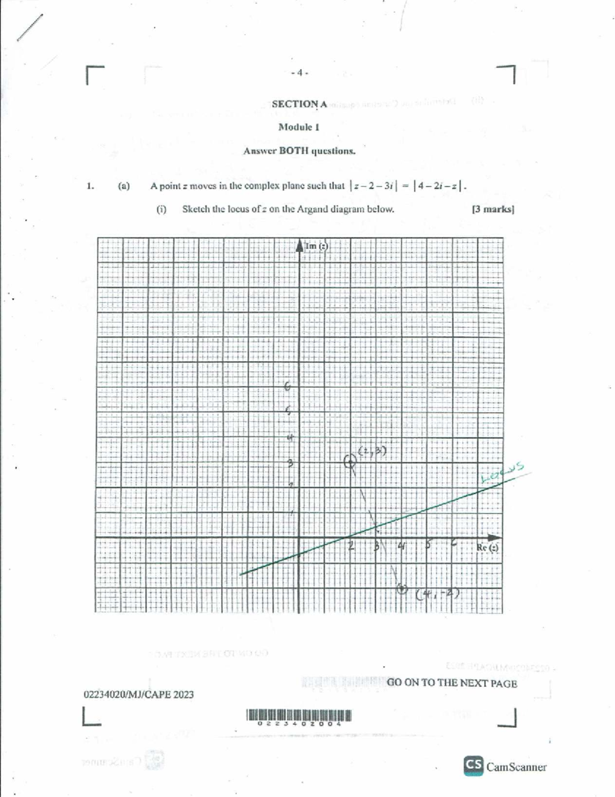 CAPE Pure Math 2023 Unit 2 P2 Solutions and Explanations - Studocu