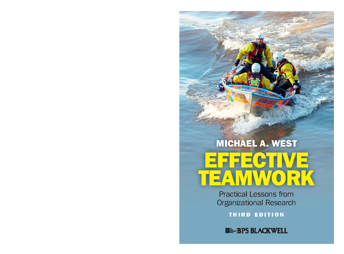 Effective Teamwork: Insights from Organizational Research (3rd Ed ...