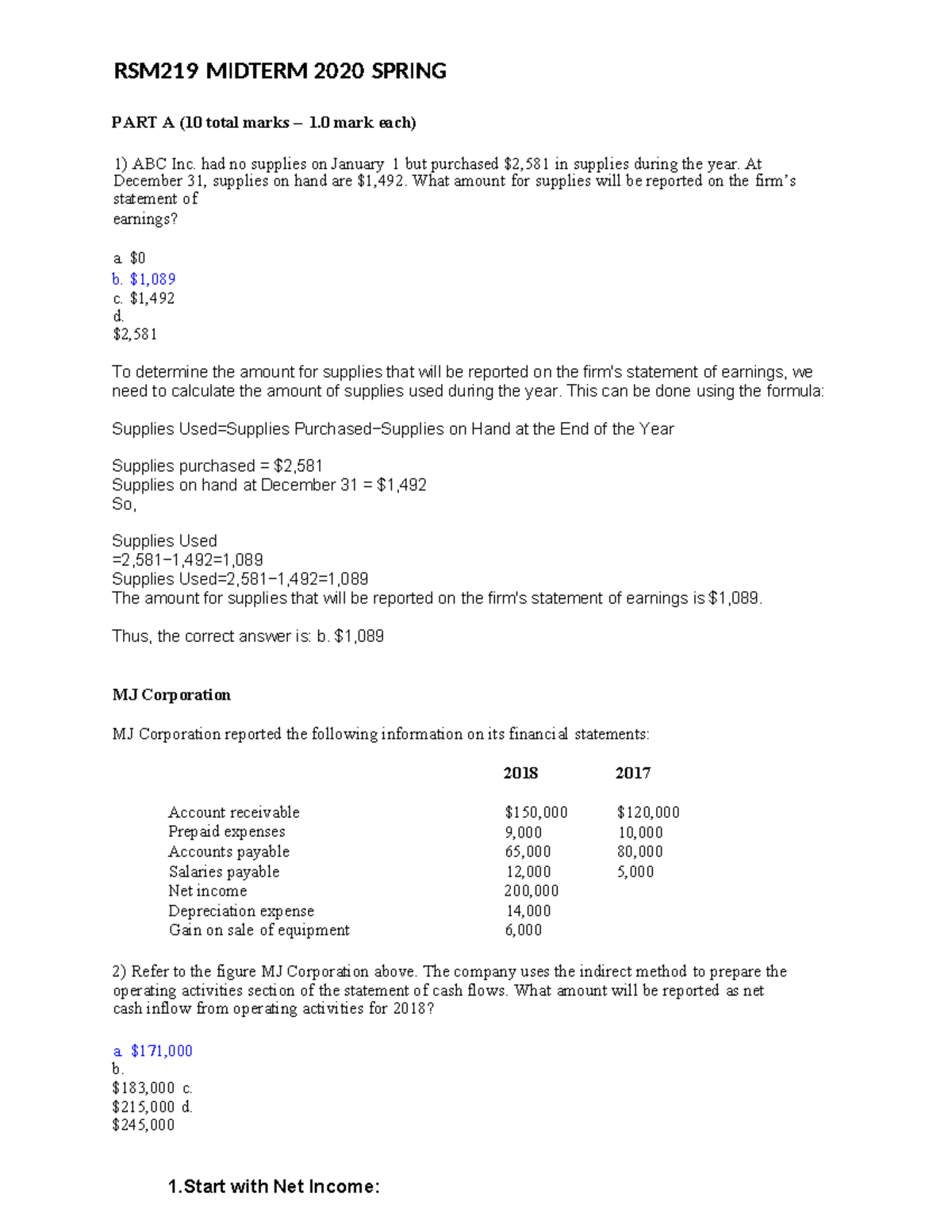 RSM 219 - Midterm Exam Notes and Case Studies for 2019 - Studocu