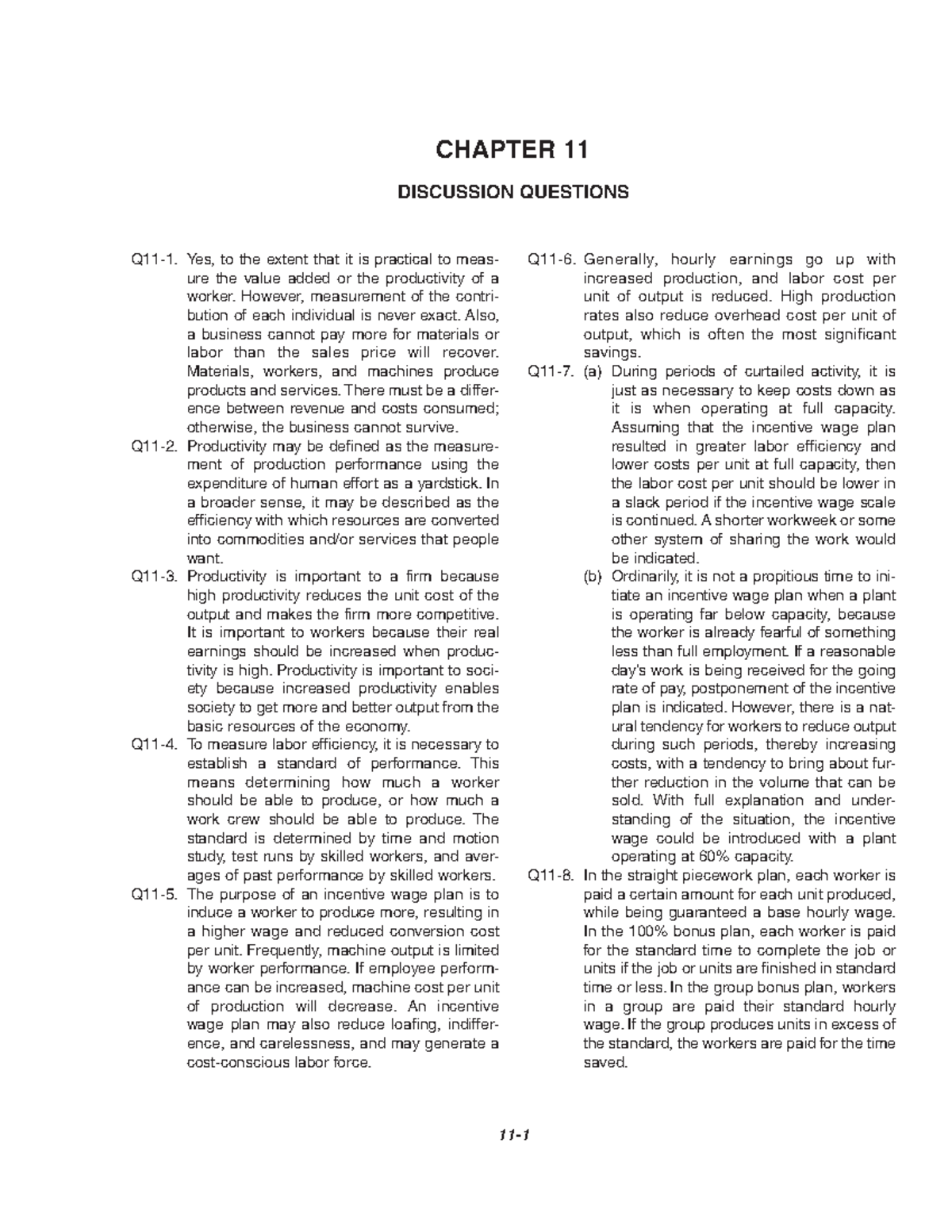 Solution Manual Cost Aaccounting 14e by Carter Ch11 - CHAPTER 11 ...