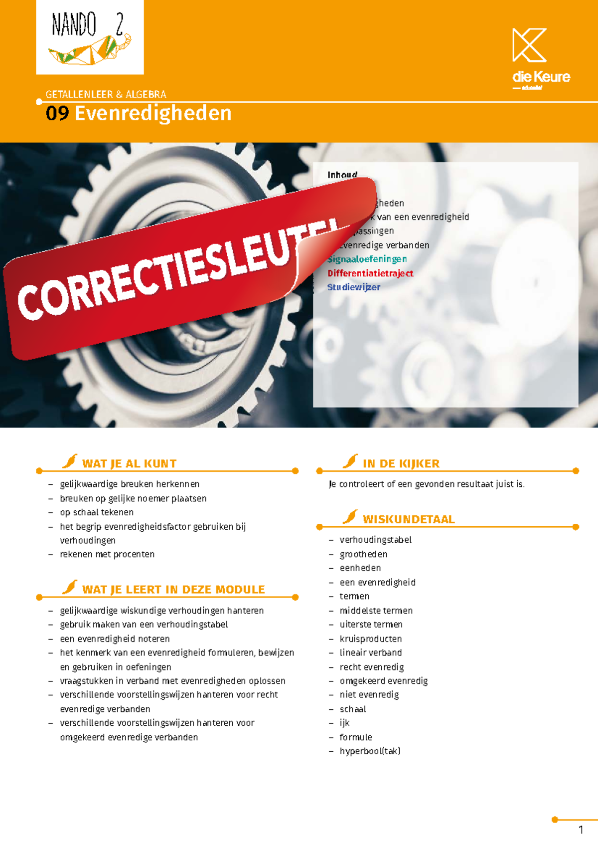 Evenredigheden en Toepassingen - Nando 2 Module 09 CS BB - Studocu