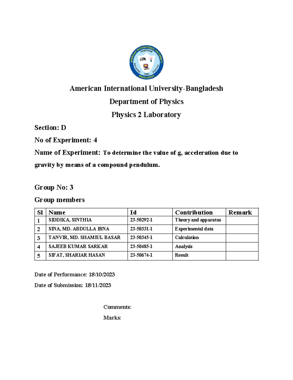 Physics 2 Experiment 4(MID).docx new - American International ...