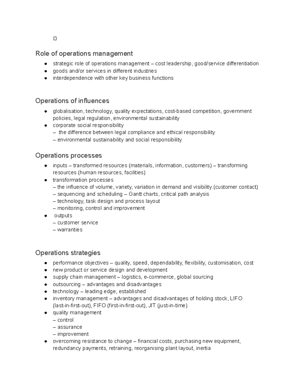 Untitled document - Syllabus - Role of operations management strategic ...