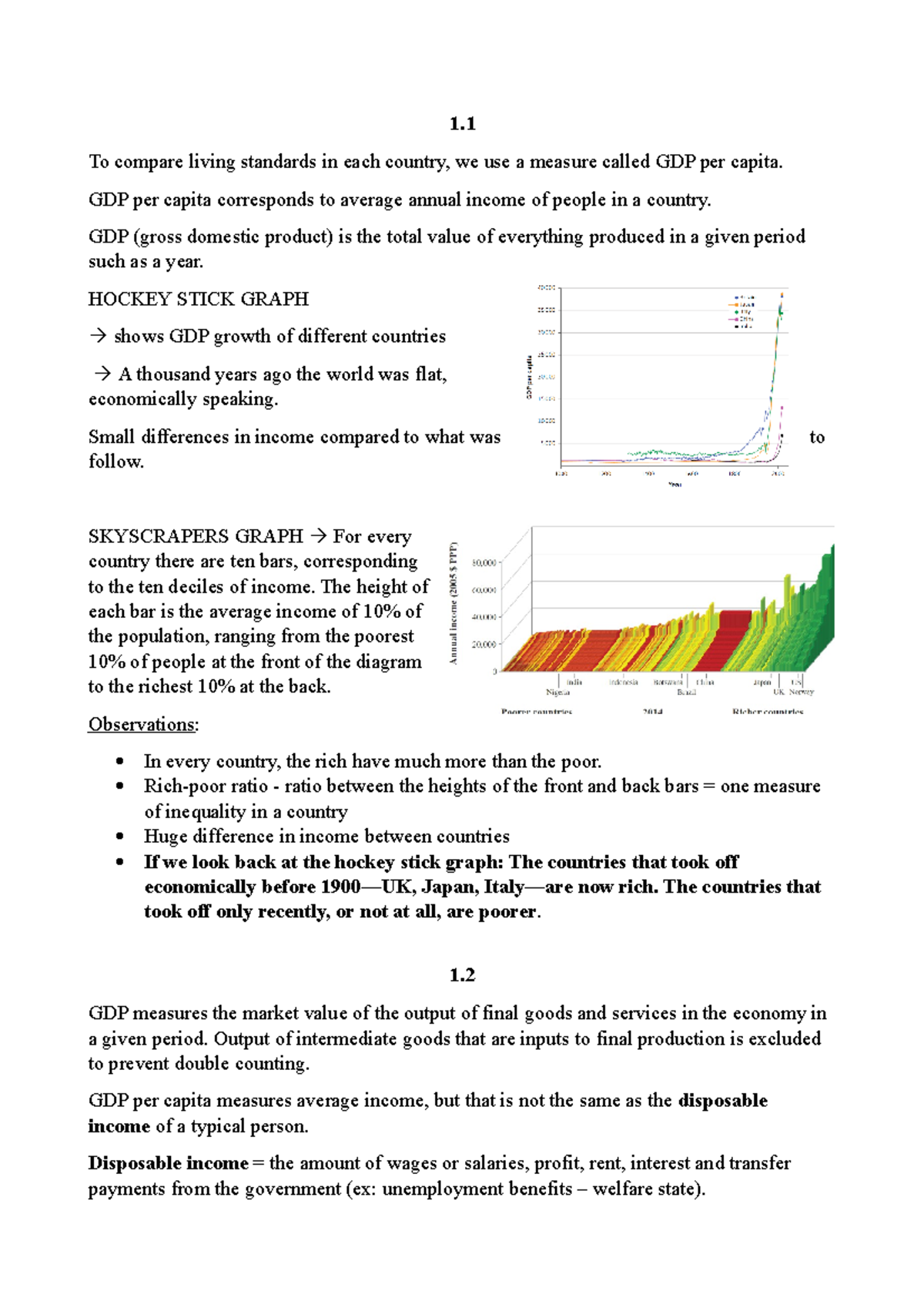 Chapter 1: Understanding GDP Per Capita and Economic Growth - Studocu