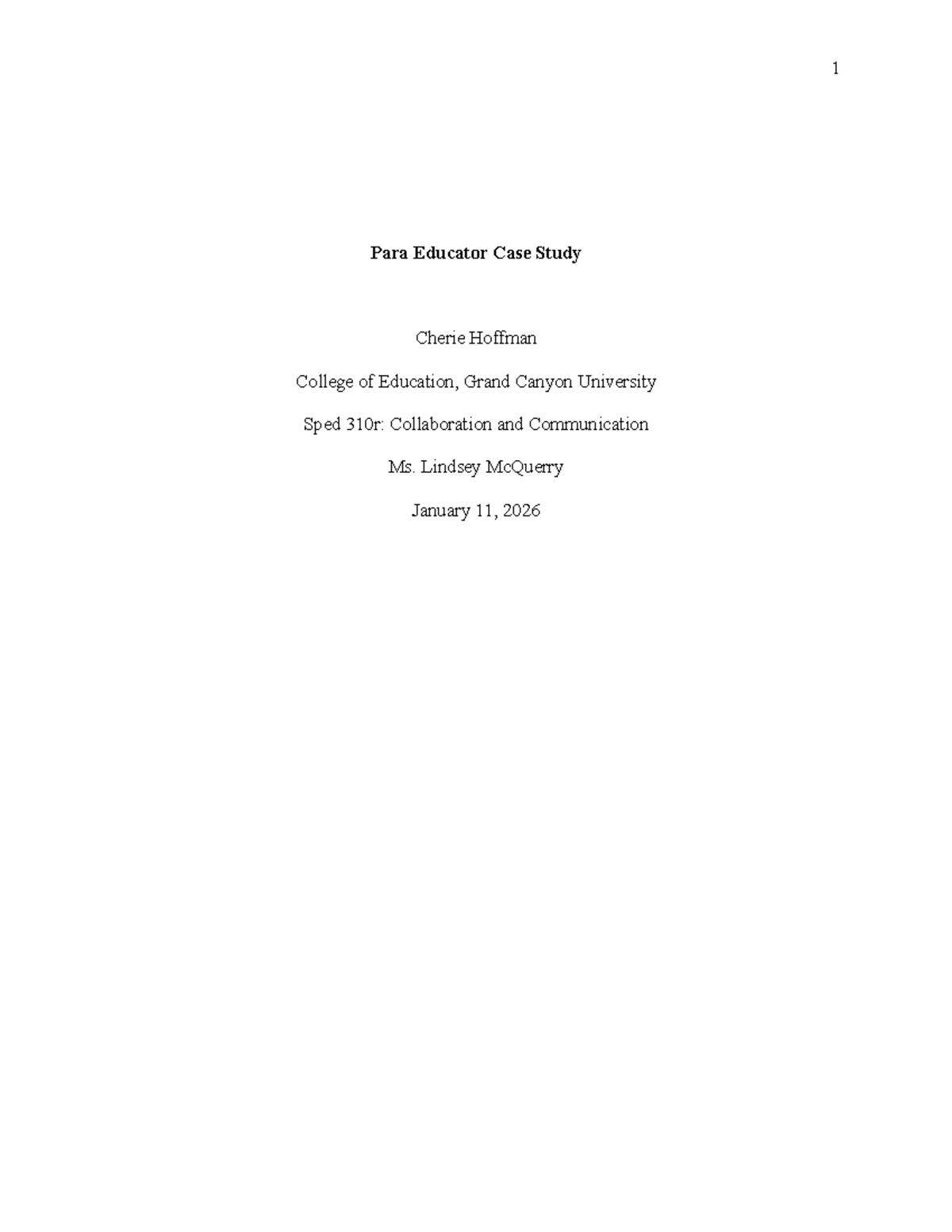 SPED 310R: Effective Collaboration Strategies in Paraeducator Case ...